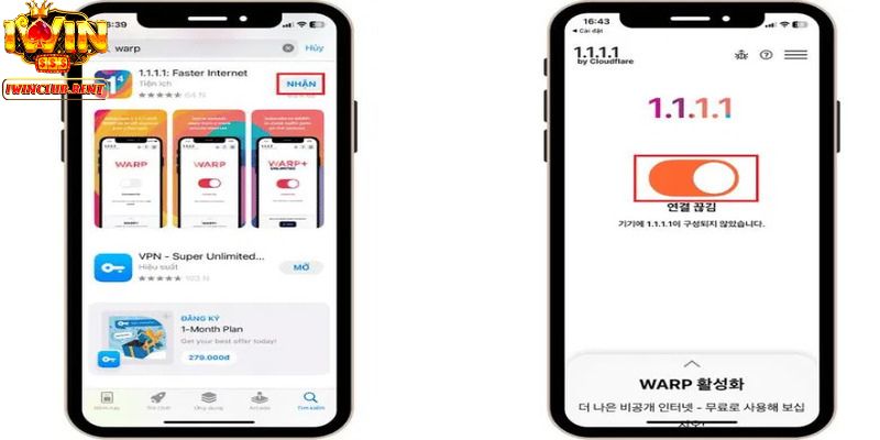 Truy cập vào App Store để cài đặt ứng dụng 1.1.1.1
